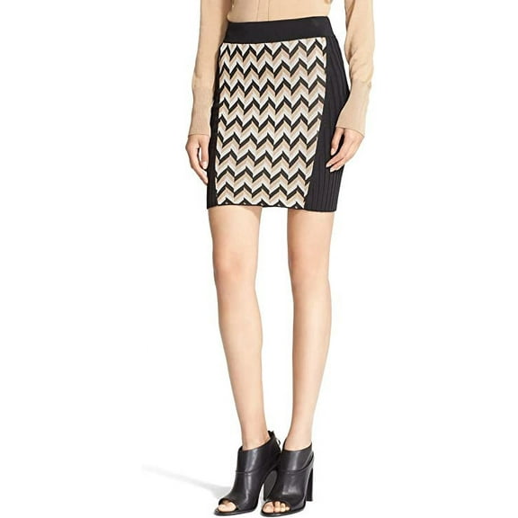 Rag & Bone 'Elaine' Chevron Inset Knit Skirt, Medium