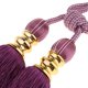 thumbnail image 3 of 1 Par s De De Tiebacks Estilo Retenciones Decorativa Púrpura Soledad Cortina Tieback Borlas Cuerda, 3 of 7