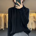 thumbnail image 1 of Suéter de cachemira, suéter de punto con capucha para mujer, suéter de moda coreana, sudadera con capucha holgada que combina con todo, 1 of 6