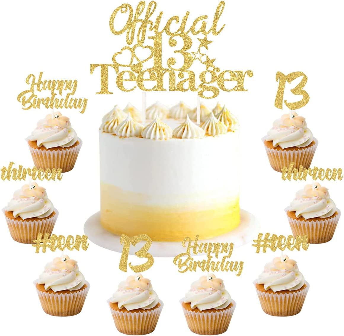 13th Birthday Loved Acrylic Cake Topper - 13 Years Old - Thirteenth