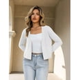 thumbnail image 6 of FOLUNSI Women's Long Sleeve Cropped Cardigans Sweaters Jackets Open Front Short Shrugs for Dresses, 6 of 10