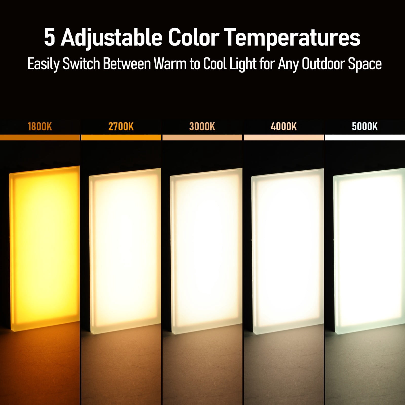 2 Pack 4×8 Inch 2W Low Voltage 5CCT Paver Light, IP67 Glare-Free Brick Light, Drive-Over Safe LED Landscape Light, 12-24V AC/DC Hardwired Pathway Light