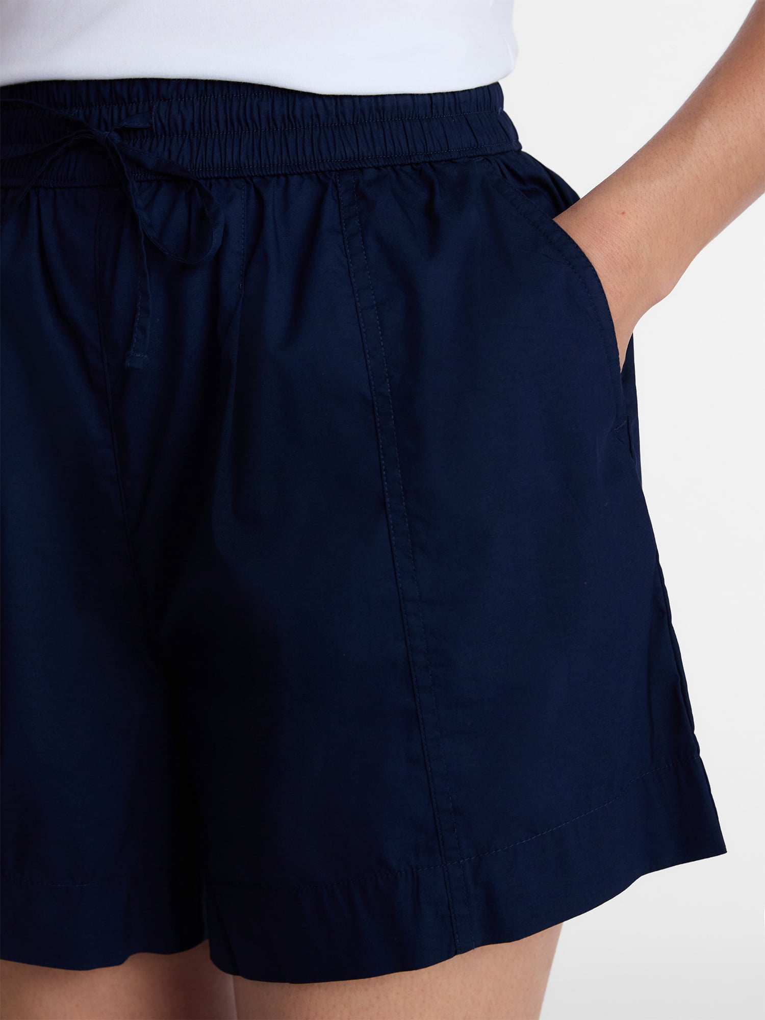 Time and Tru Women's Poplin Short, Sizes XS - XXXL