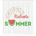 thumbnail image 3 of Ambesonne Beach Saying Shower Curtain, Welcome Summer Theme, 69"Wx84"L, Multicolor, 3 of 3