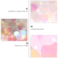 thumbnail image 3 of Crafting Round Sequins Loose Sequins for DIY Assorted Color 0.8X0.8CM PVC 45g, 3 of 6
