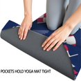thumbnail image 3 of Blue Soccer Elements Pattern Hot Yoga Mat Towel Non Slip for Hot Yoga - Quick-Drying Yoga Mat Cover with 4 Corner Pockets with Travel Bag - Hot Yoga Towel Non Slip Grip Moisture Wicking Sweat 70"x26", 3 of 6