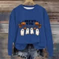 thumbnail image 1 of Cowsor Kids Clothes Pumpkin Graphic Sweatshirt Spooky Fall Vibes Outfit Dog Ghost Long Sleeve Pullover Tops, 1 of 3