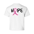 thumbnail image 1 of Awkward Styles Breast Cancer Awareness T-Shirt Hope Ribbon Kids T Shirts Back Print, 1 of 4