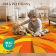 thumbnail image 4 of ODIKA 2'x3' Washable Accent Rug Pet Friendly, Bedside Mat Modern Graphic Contrasting Blocks Scattered Abstract Art Style for Bedroom, Nursery, RV, 4 of 7