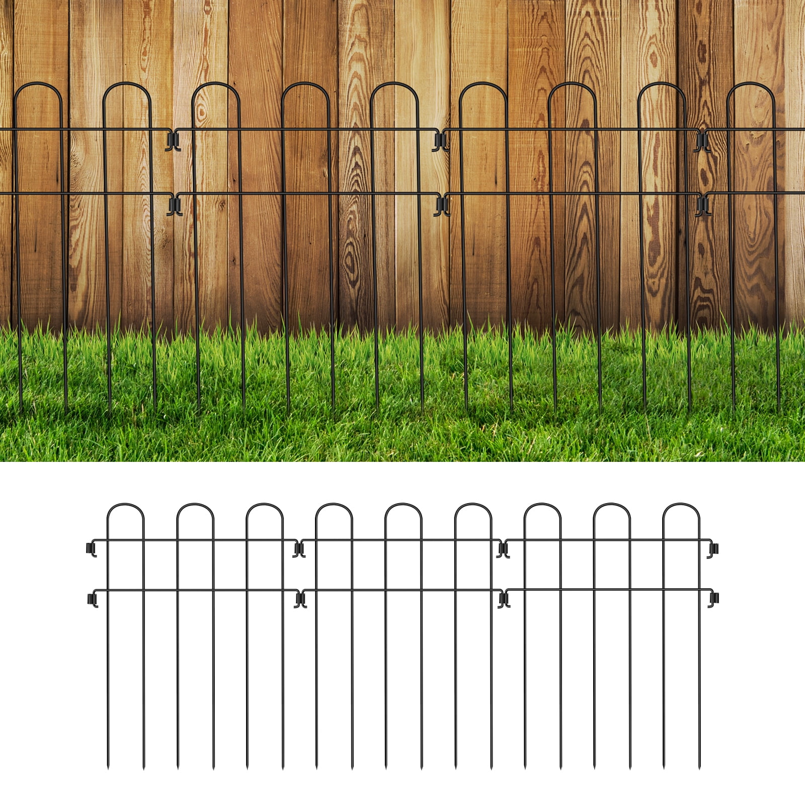 No digging fence, decorative garden fence border outdoor animal barrier anti-scopium metal plate