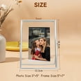 thumbnail image 2 of Gold Floating Frame ;x; Vertical Set For Picture x x x Tabletop Shelf Photo Frame Classy For Wedding Birthday Anniversary Home or Office Decor, 2 of 7