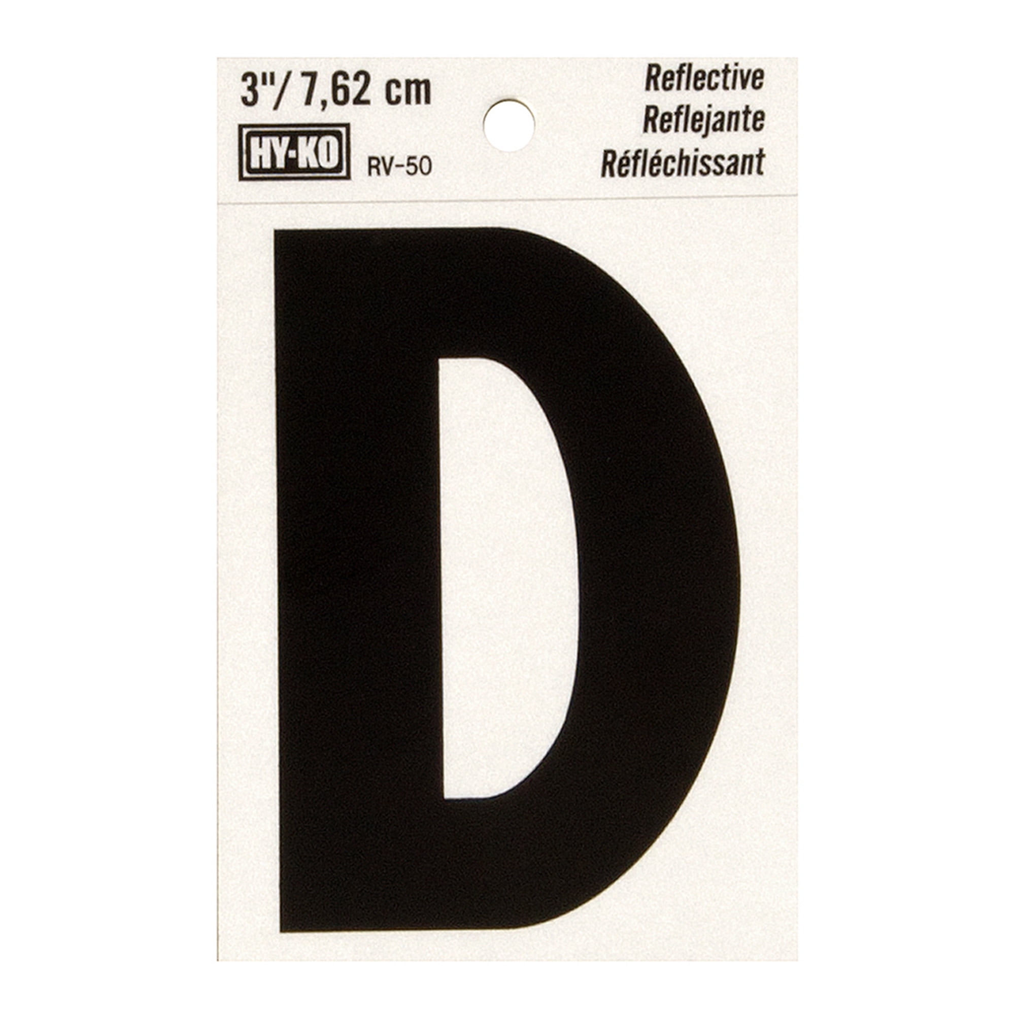 W 30433 Pack of 10 Non-Reflective Adhesive Letter Hy-Ko Vinyl 3 In 
