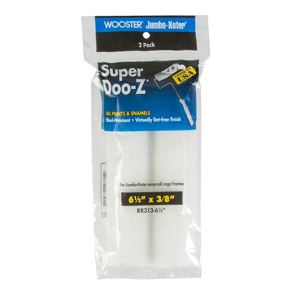 12 Pack of 6-1/2″ Wooster 0RR3130064 Jumbo-Koter Super Doo-Z Shed Resistant Roller Cover, For All Paints & Enamels