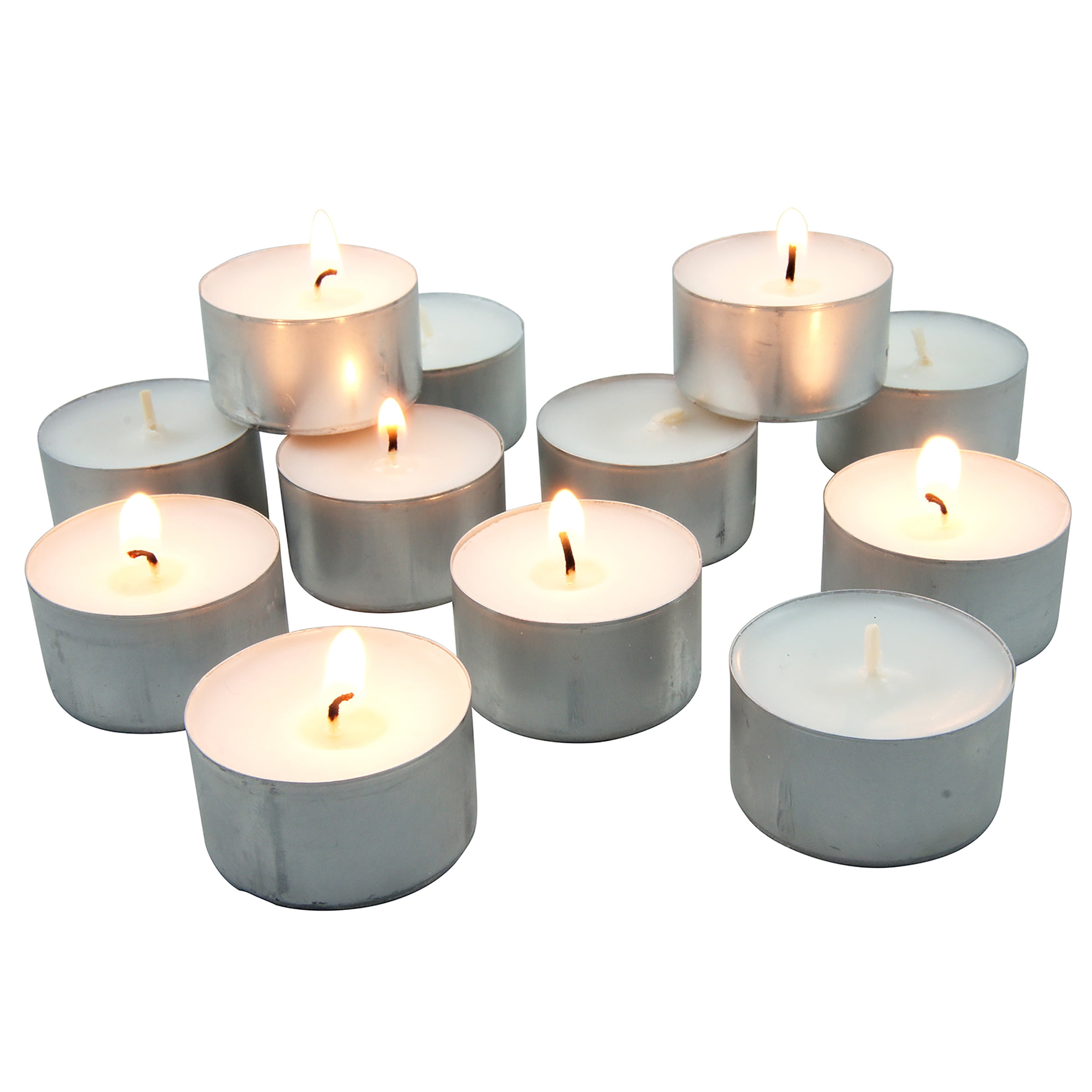 Stonebriar Unscented Long Burning Tealight Candles with 8 Hour Burn Time,  100 Pack, White 