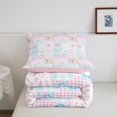 thumbnail image 5 of Manfei Pink Kawaii Flowers Full Size Comforter Sets,Cute Coquette Bowtie Bedding Comforter Set,Pink Reversible,3-Piece,1 Comforter and 2 Pillowcases, 5 of 7
