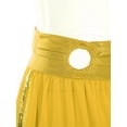 thumbnail image 7 of Aislor Women Belly Dance Side Split Yoga Pants Bloomer Trousers Perforance Yellow One Size, 7 of 7