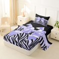 thumbnail image 2 of Erosebridal Cute Ribbon Bowknot Twin Sheet Sets,Abstract Zebra Stripe Bedding For Girls Kids 3-Piece, 2 of 6