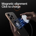 thumbnail image 6 of Magnetic for iPhone 14 Case, PU Leather [Compatible with MagSafe] Plating TPU Frame Slim Anti-Fingerprint Anti-Scratch Wear-Resistant Case Cover for iPhone 14 6.1 inch, White, 6 of 10