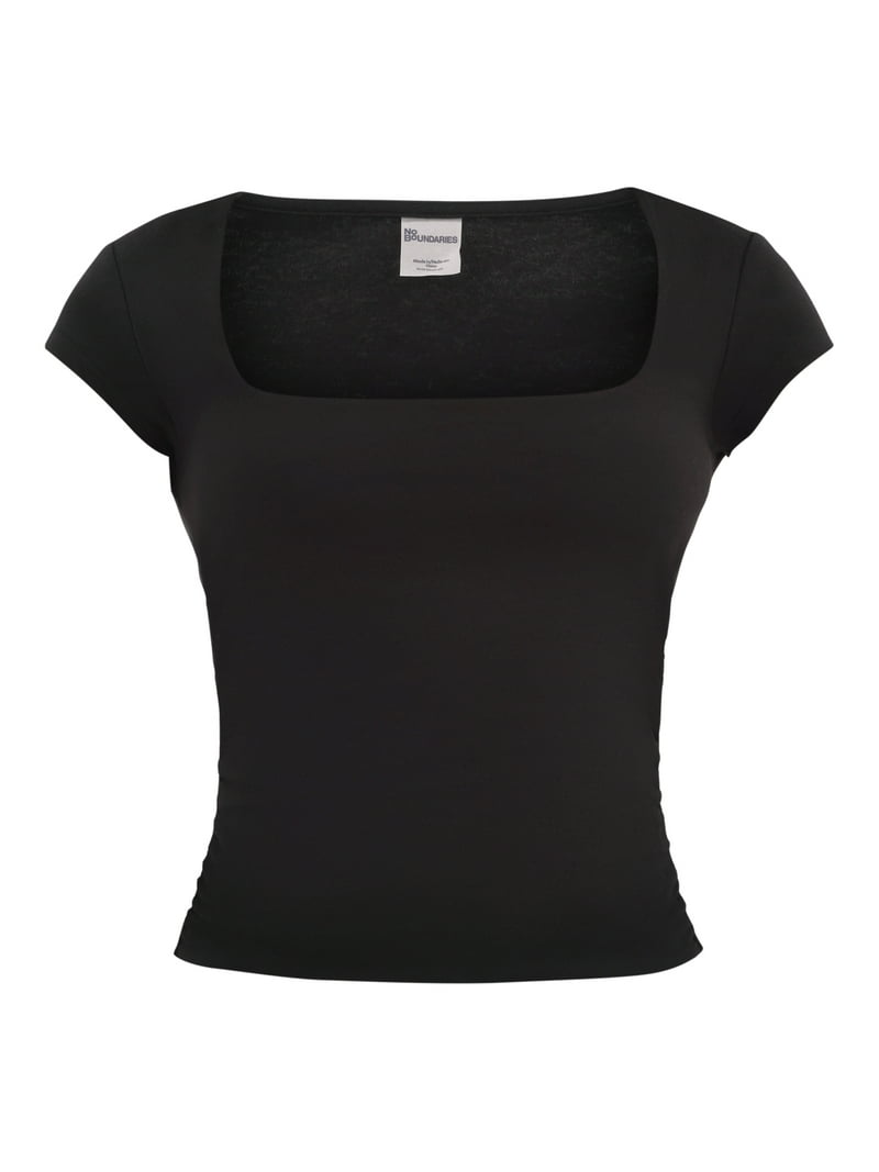 トップス ANDMARY Heart point tops black andmary Heart point tops black