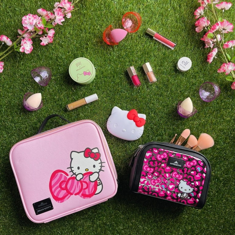 MINISO Sanrio Hello Kitty Semicircle Cosmetic Bag, Pink 