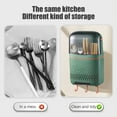 thumbnail image 6 of Kadlawus Under $5 ! Wall Mounted Tableware Drainer Storage Box with Lid Utensil Holder Chopsticks Knife Fork Organizer Kitchen Rack, 6 of 6