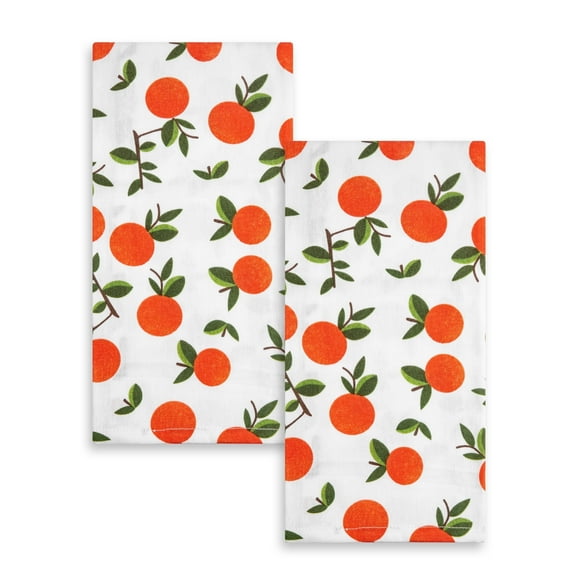 Globetrotting Merchant Dish Towel, Machine Wash, Citrus, 2-Count