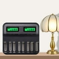 thumbnail image 4 of 8-Slot Smart Battery Charger - LED Display for AA/AAA NiMH Rechargeable Batteries, 4 of 6