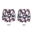 thumbnail image 5 of Picia Leaves Flower Pattern Women's 2 in 1 Athletic Running Shorts High Waisted Workout Casual Gym Sweat Shorts with Comfy Liner Zipper Pockets-XX-Large, 5 of 9