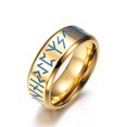 thumbnail image 1 of acero inoxidable odin nórdico amuleto vikingo runa estilo de moda hombres y mujeres moda palabras retro anillos joyería, 1 of 4
