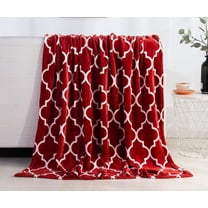 Luxury Velvet Touch Ultra Plush Christmas Blanket |Soft, Warm, Cozy|Holiday Printed Fleece Throw/Blanket-50 x 60inch, 50 x 60, Red Christmas Car