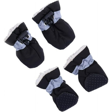Dog Shoes Paw Protectors: Anti-Slip Sole Dog Boots Non-Slip Puppies Shoes for Small Medium Dogs Winter Snow Cold Weather Size 6
