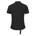 thumbnail image 4 of Lovskoo Mens Button Down Short Sleeve Shirt Collared Shirt Casual Solid Color Button Frenulum Shirt Pockets Blouse Black, 4 of 8