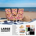 thumbnail image 3 of Lafuoo Happy Thanksgiving Turkey Pattern Large Capacity Beach Travel Bag, Zipper Pocket Handbag Shoulder Bag, Suitable for Beach, Pool, Gym-One Size, 3 of 5