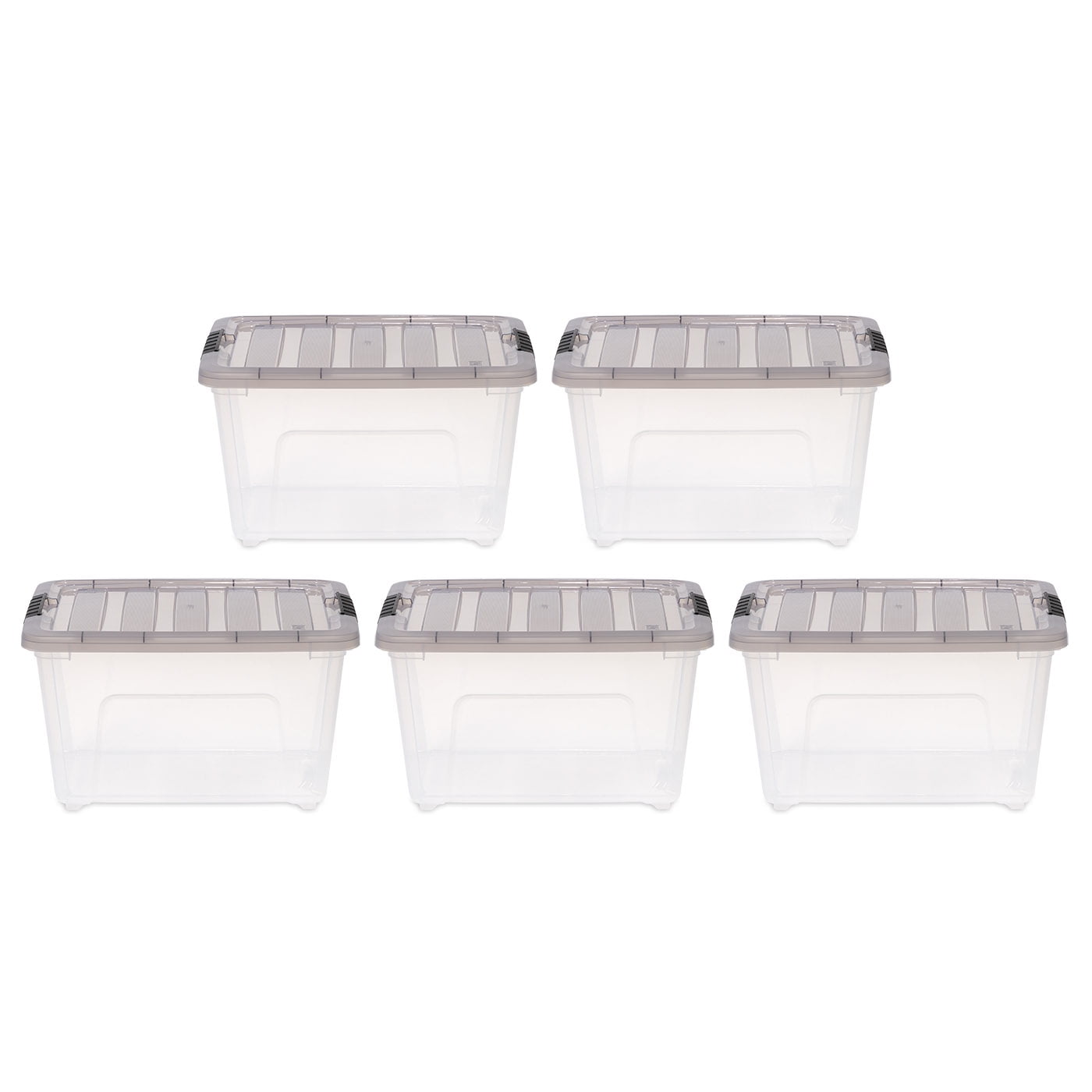 IRIS 132-Qt. Buckle Down Storage Box in Clear 100251 - The Home