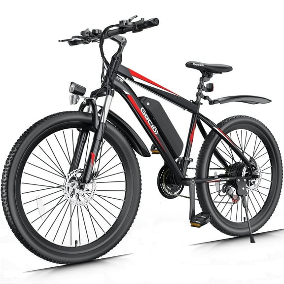 Gocio 500W Electric Bike 26" Electric Bicycle for Adults Max 19.8mph Cruise Control System Ebike, Mountain Bike with Removable 48V 375Wh Lithium-Ion Battery, 21 Speed for Man Woman UL2849 Certified