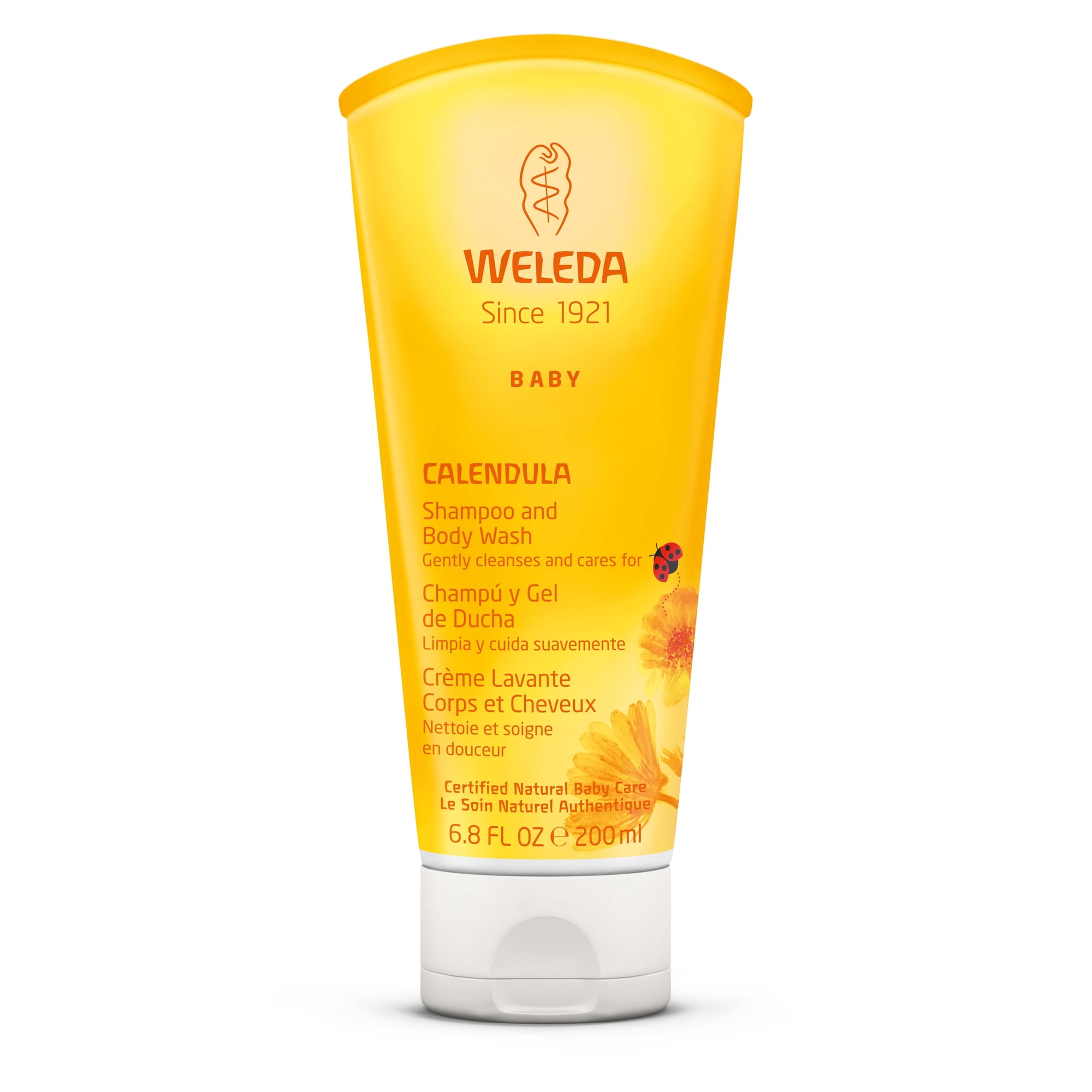 Weleda Baby Calendula Shampoo and Body Wash for Delicate Hair and Skin 6.8 Oz