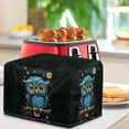 thumbnail image 3 of HELLHERO Owl Moon Print Toaster Cover Fits for 2 Slice, Bread Machine Cover with Adjustable Drawstring, Polyester Waterproof Anti Fingerprint Oven Protector, 3 of 8