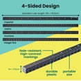 thumbnail image 2 of Lockermate MeasureMate Four-sided Learning Ruler, Plastic Math Tool, 12-Inch, Black, 2 of 3