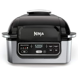 Ninja Foodi 4 in 1 Smokeless Indoor Grill Air Fryer with Cyclonic Grilling Technology Black Stainless AG300 Walmart