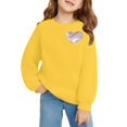 thumbnail image 6 of KAUOD Girls Cotton Crew Neck Sweatshirts Cute Heart Print Ribbed Cuffs Pullover Sweater Teen Kids Long Sleeve Shirt Tops, 6 of 6