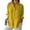 Yellow, variant on Linen Button Down Shirt Womens Lapel Collar Plus Size 3/4 Sleeve Tunic Tops Trendy Dressy Business Casual Work Blouse Lightweight Vacation Petite Loose Gauze Tee Beige 5XL