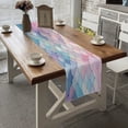 thumbnail image 4 of BaHomeck Table Runner 13*72 In,Set Of 1 Watercolor And Pastel Mermaid Scales High Density Cotton Linens Machine Washable Table Runner For Kitchen Dining Table Coffee Table Decor, 4 of 4