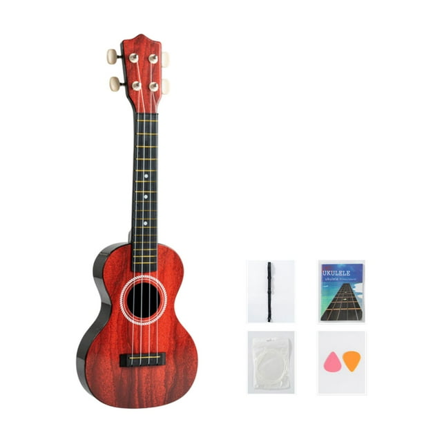 R-131 Red Boy Girl Red Children Guitar Ukulele Simulation Playable Instrument Enlightenment Toy Plastic Musical Fun For Kids Pretend Play Activity #k68Aw