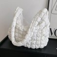thumbnail image 2 of Bolso de nube plisado, bolso de hombro de moda, bolso de bola de masa portátil, bolso de mujer de algodón de gran capacidad debajo del brazo, 2 of 6