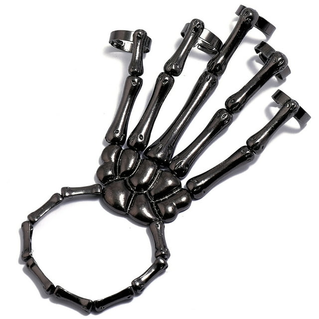 Halloween Skeleton Bracelet Punk Finger Hand Bone Bracelet Hand Bracelet Jewelry