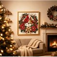 thumbnail image 5 of Christmas Cardinal Diamond Painting Kit, DIY Pearl Rhinestone Crafting Set, Festive Wreath Pair‑Cardinal Art, Pearl Textured Effect Kit for Holiday Housewarming Gift, 5 of 6