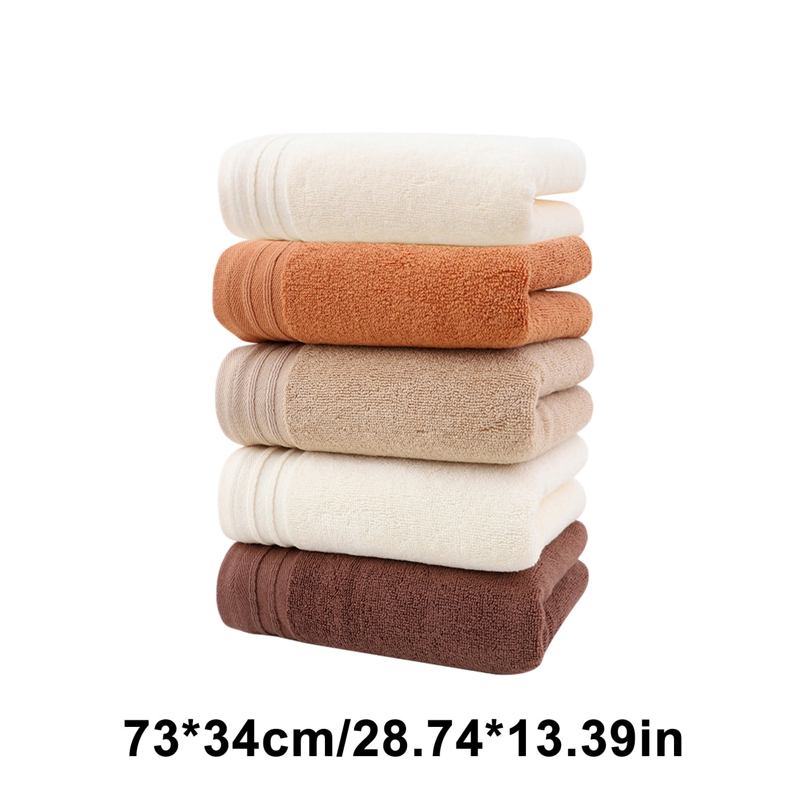 Set of 5 Thickened Face Towel Cotton Towel Washcloths Soft Facial Cloths 28” x 14” Spa-Like Feel Silky Face Cloth for Skin Cleansing (Multicolor)