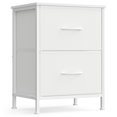 thumbnail image 1 of Cómoda SONGMICS ULGS312W01S para dormitorio, 2 cajones, acero MDF, color blanco, 1 of 6