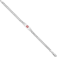 thumbnail image 4 of 925 sterling silver medical alert name bar identification id bracelet curb link, 4 of 5