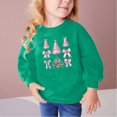 thumbnail image 2 of TFEOQRY Children Girls and Boys Christmas Sweatshirts Christmas Tree Printed Long Sleeve Hoodless Sweatshirt Green, 2 of 4